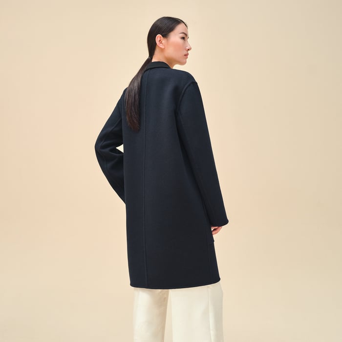 Bleu Noir Supple Cashmere Coat