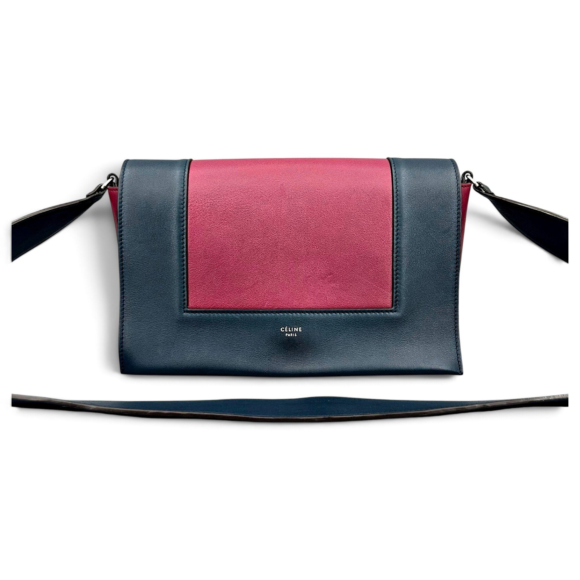 Frame leather handbag