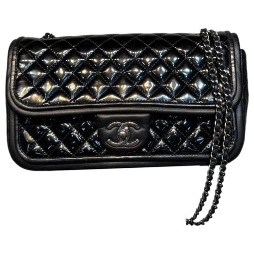 Trendy CC Flap patent leather handbag