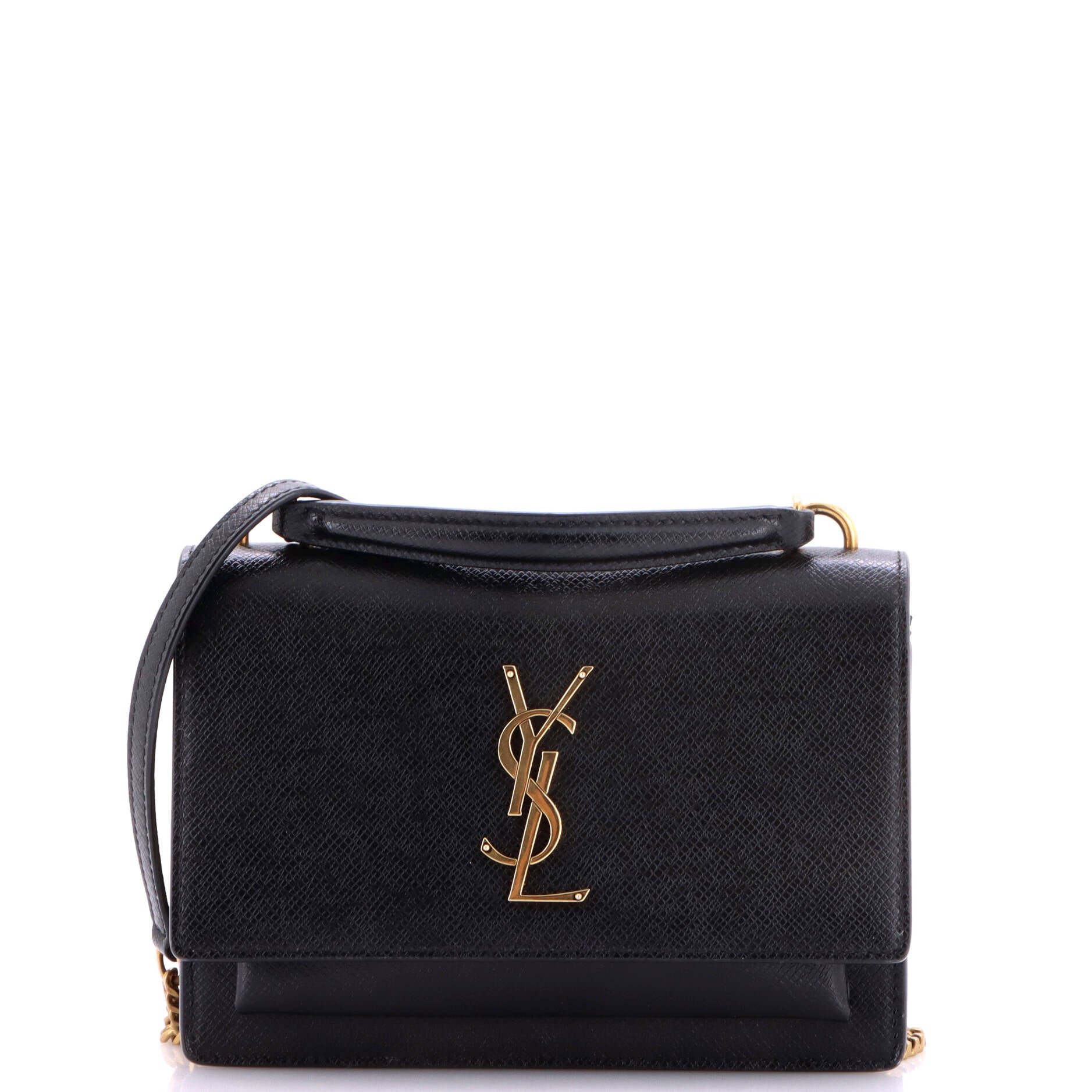 Sunset Top Handle Chain Wallet Leather
