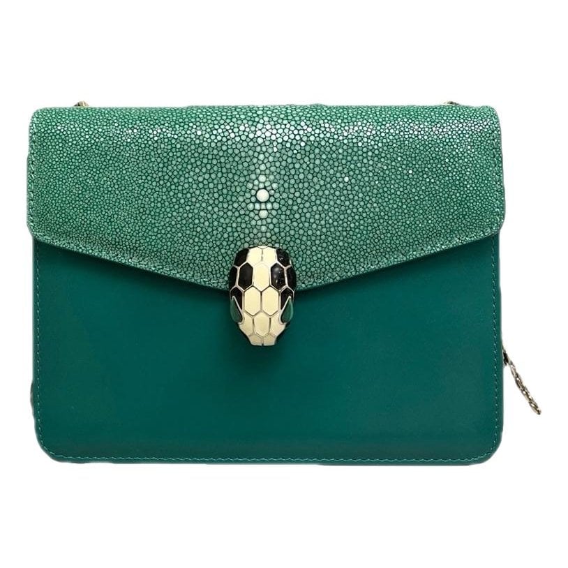 Serpenti leather handbag