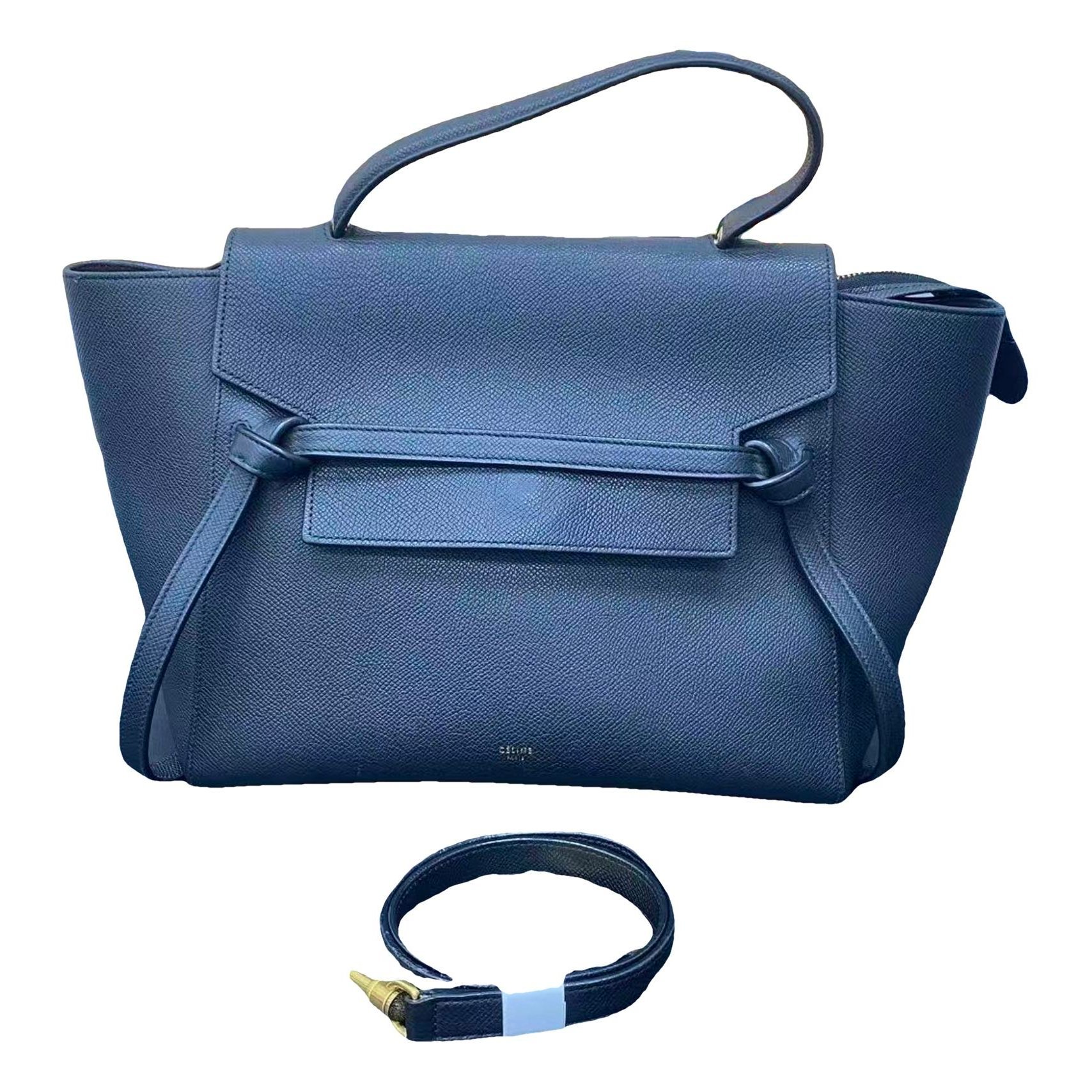 Belt leather handbag