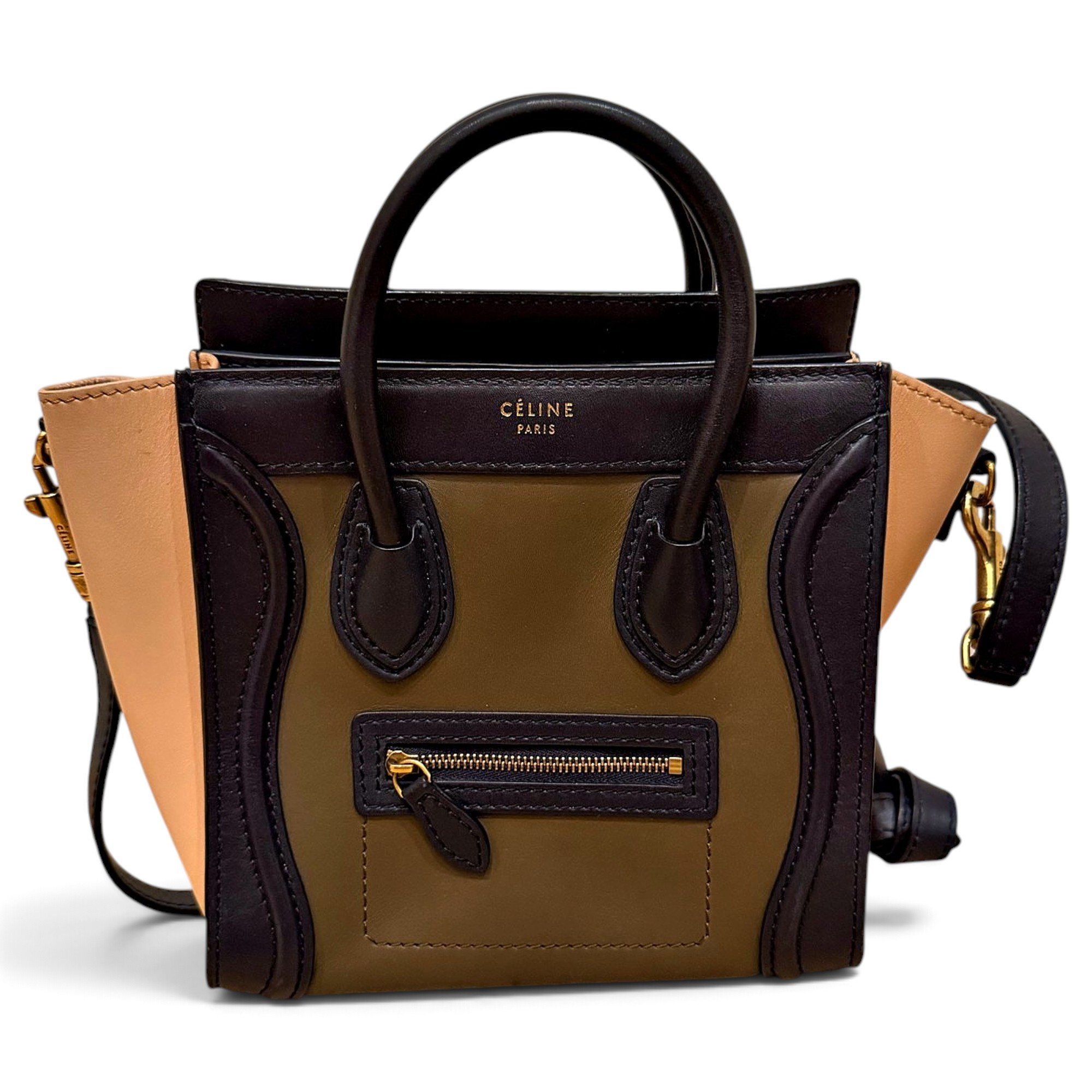 Nano Luggage leather crossbody bag