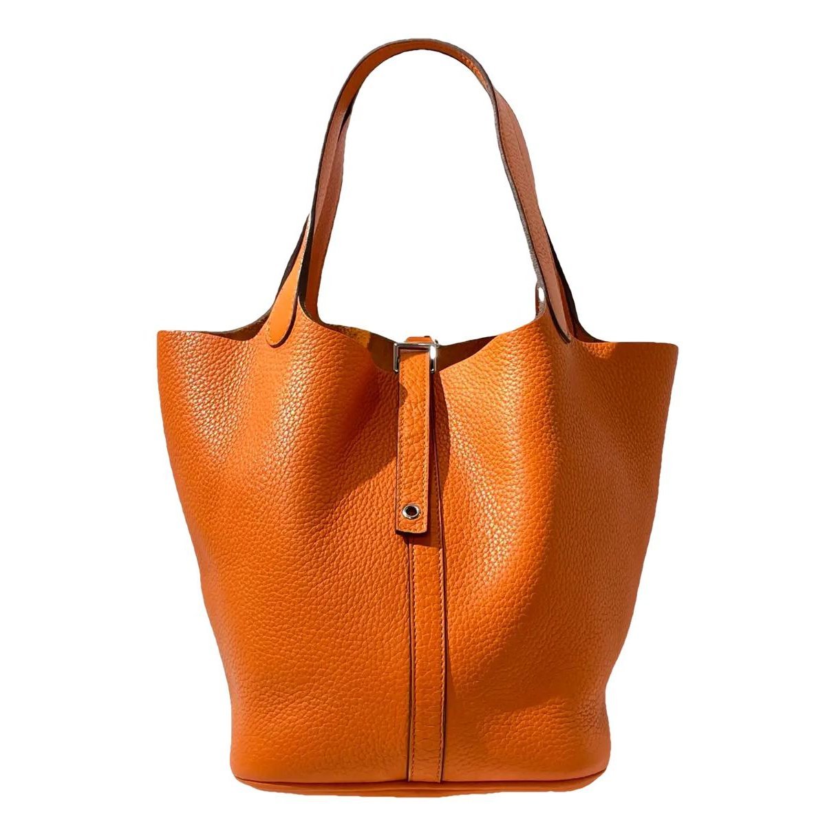 Picotin leather tote