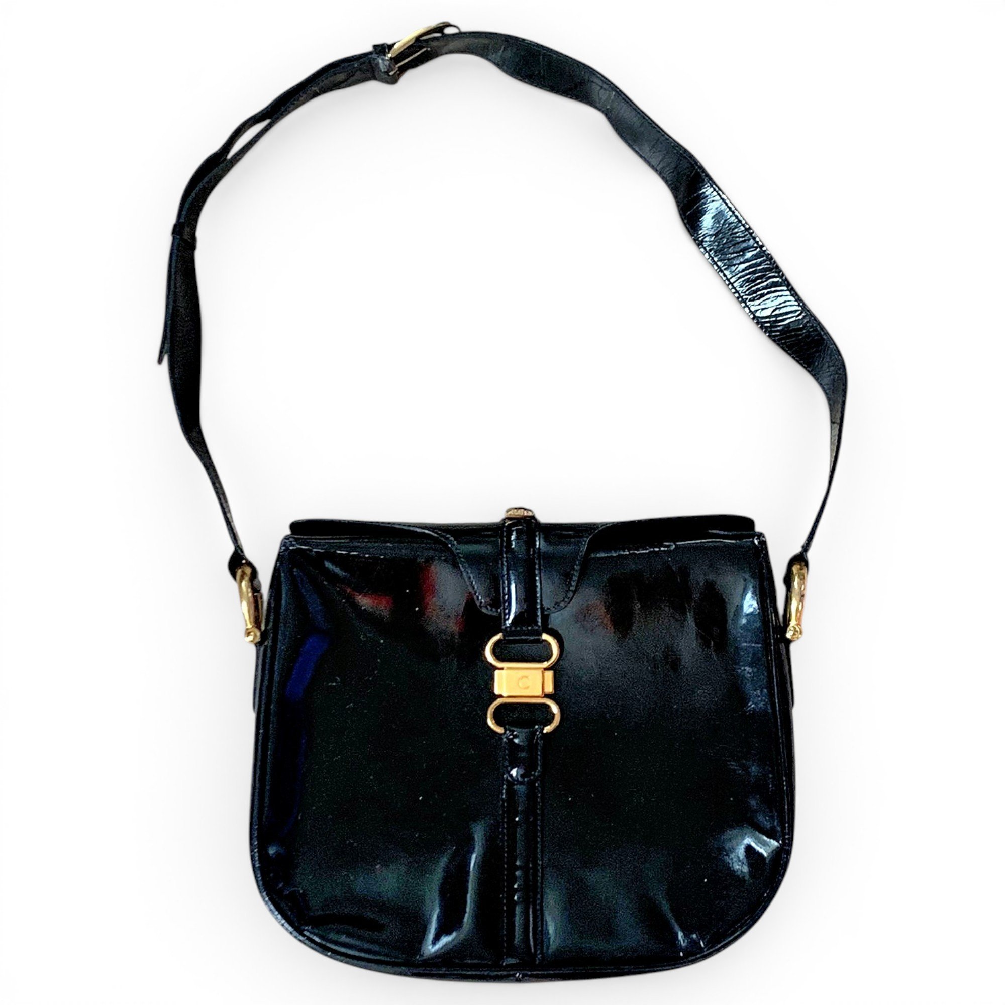 Triomphe patent leather handbag