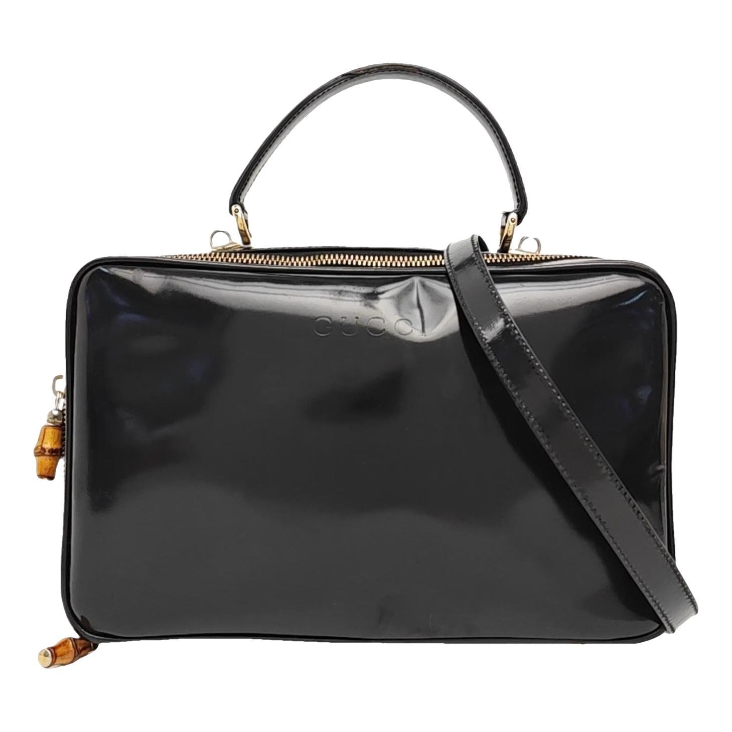 Patent leather handbag