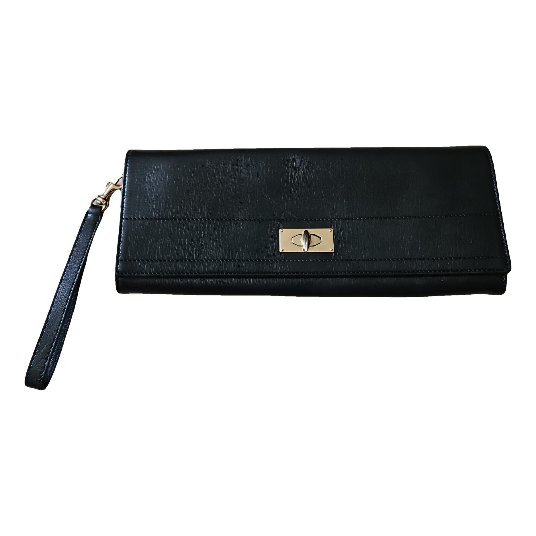 Leather clutch bag
