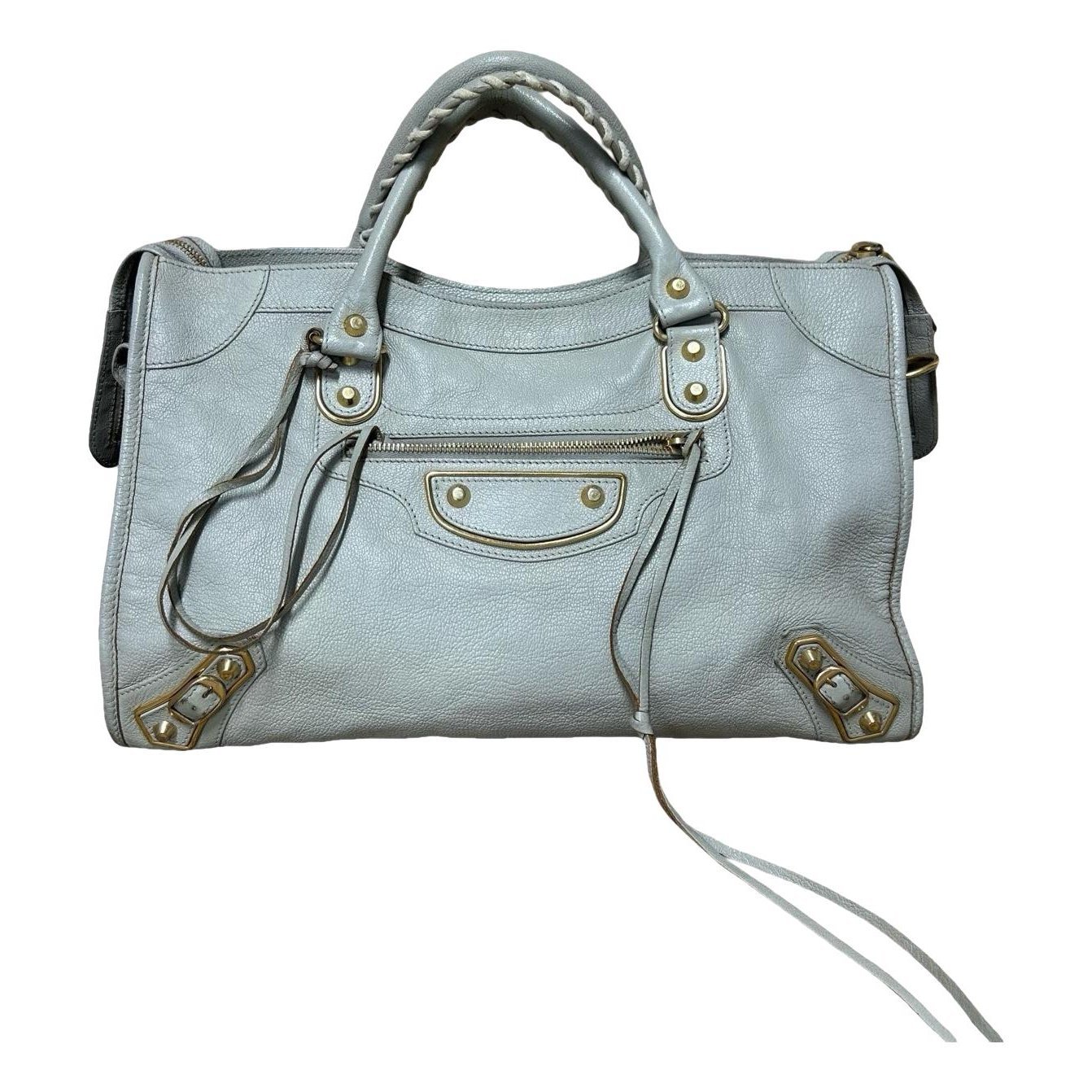 City leather handbag