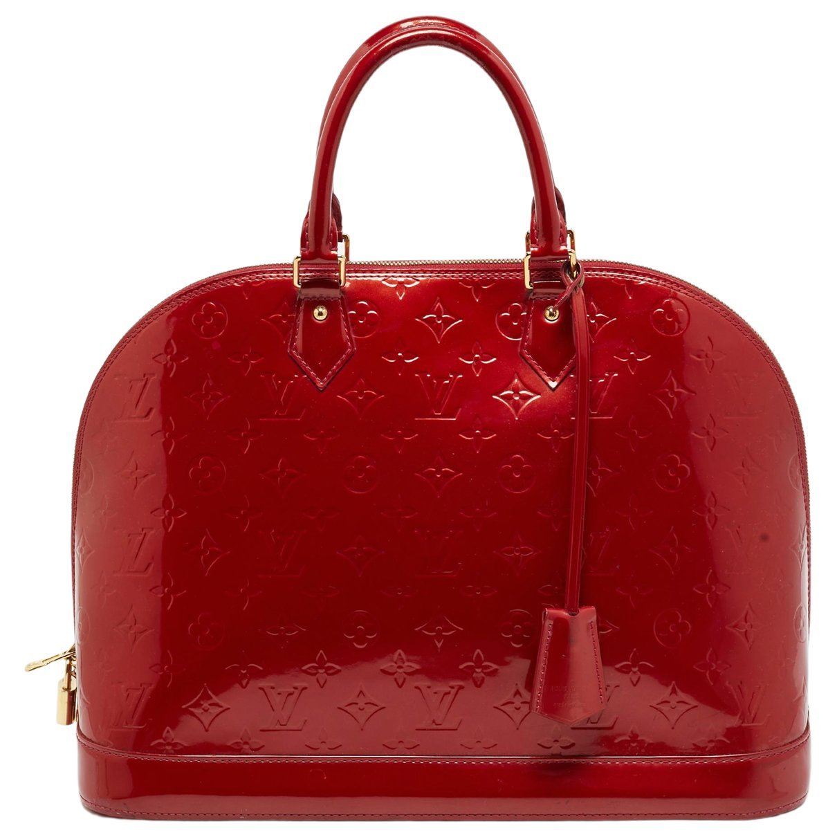 Patent leather satchel