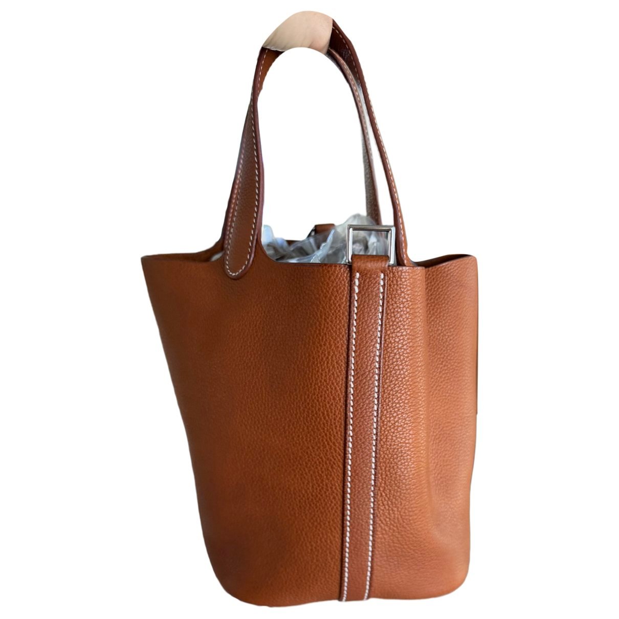 Picotin leather tote