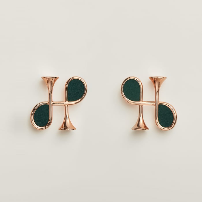 Vert Cyprès Cor H Earrings