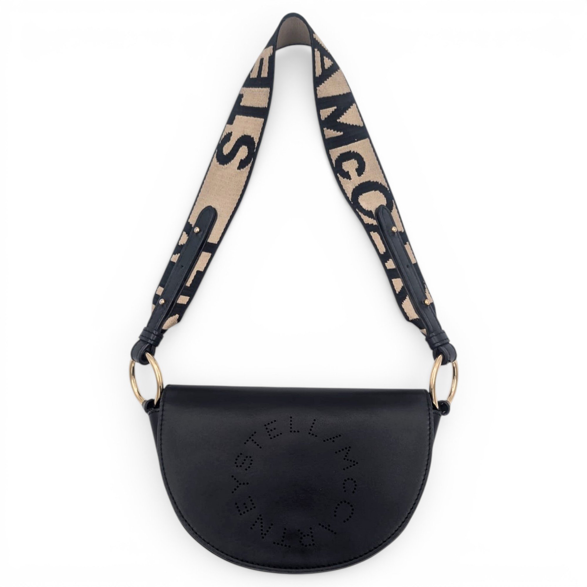 Logo vegan leather crossbody bag