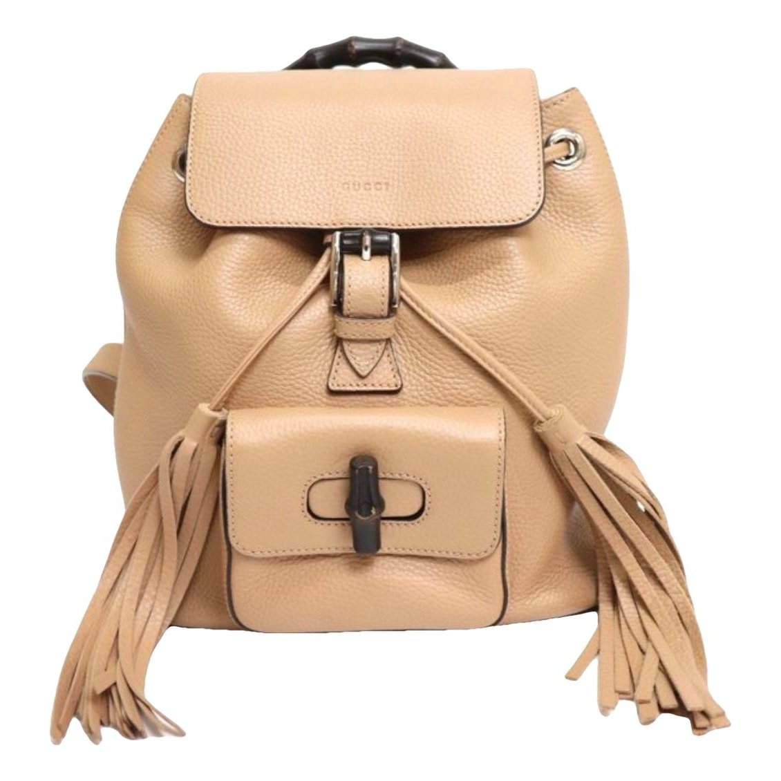 Vintage Bamboo leather backpack