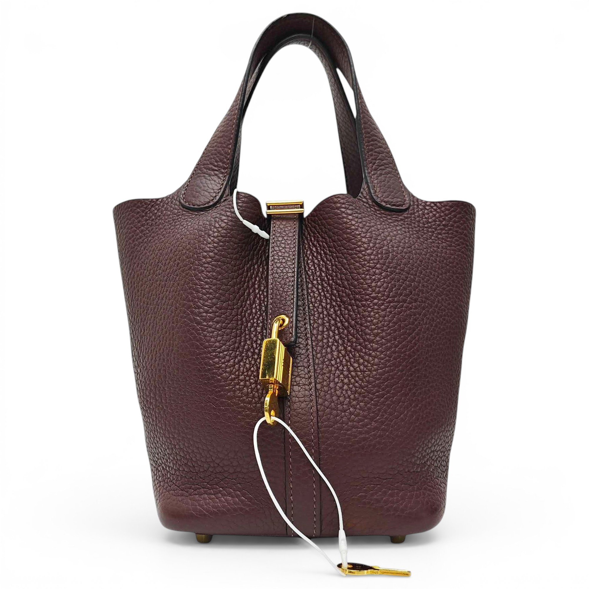 Picotin leather tote