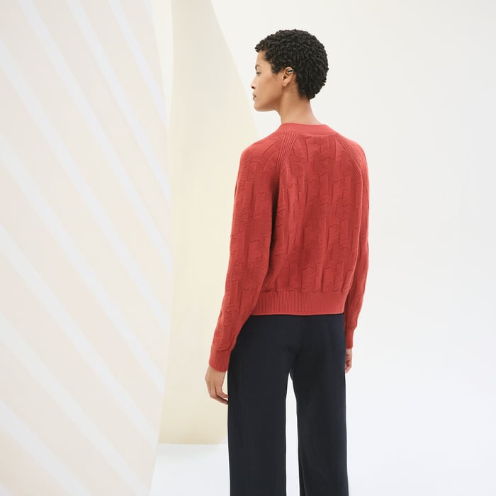 Rouge Sanguine "H" Long-sleeve Cardigan