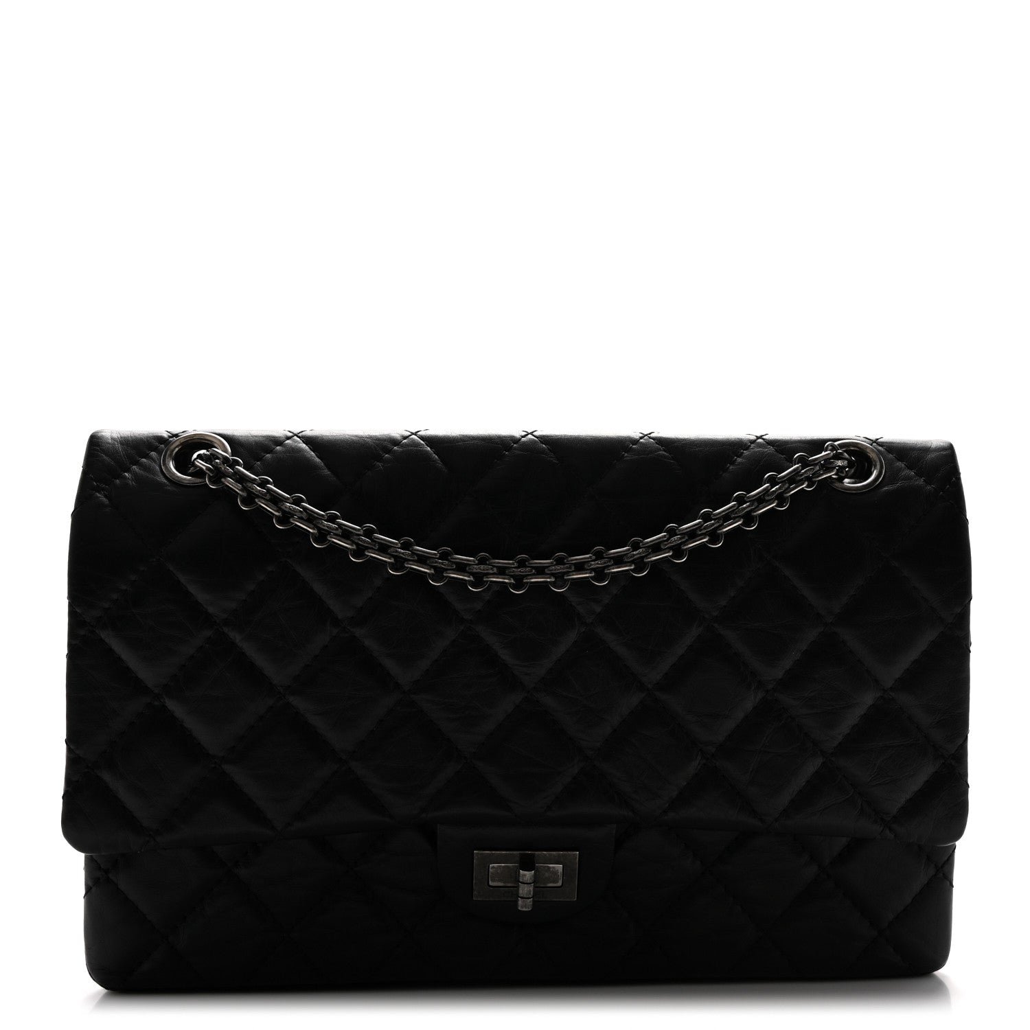 Chanel Aged Calfskin Quilted 2.55 Reissue 226 Flap Black