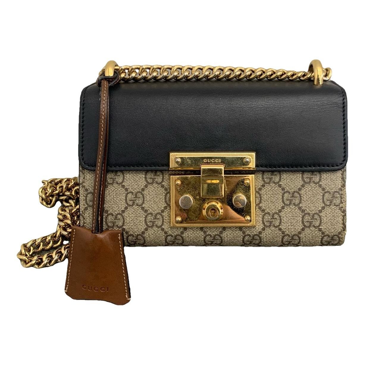 Padlock leather handbag