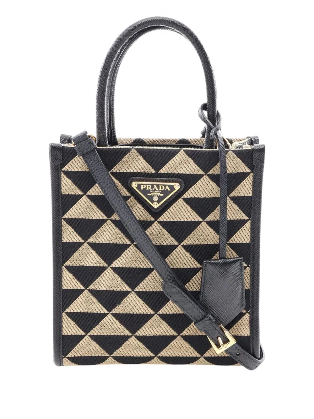 2013-2026 Mini Embroidered Jacquard Symbole Triangolo satchel