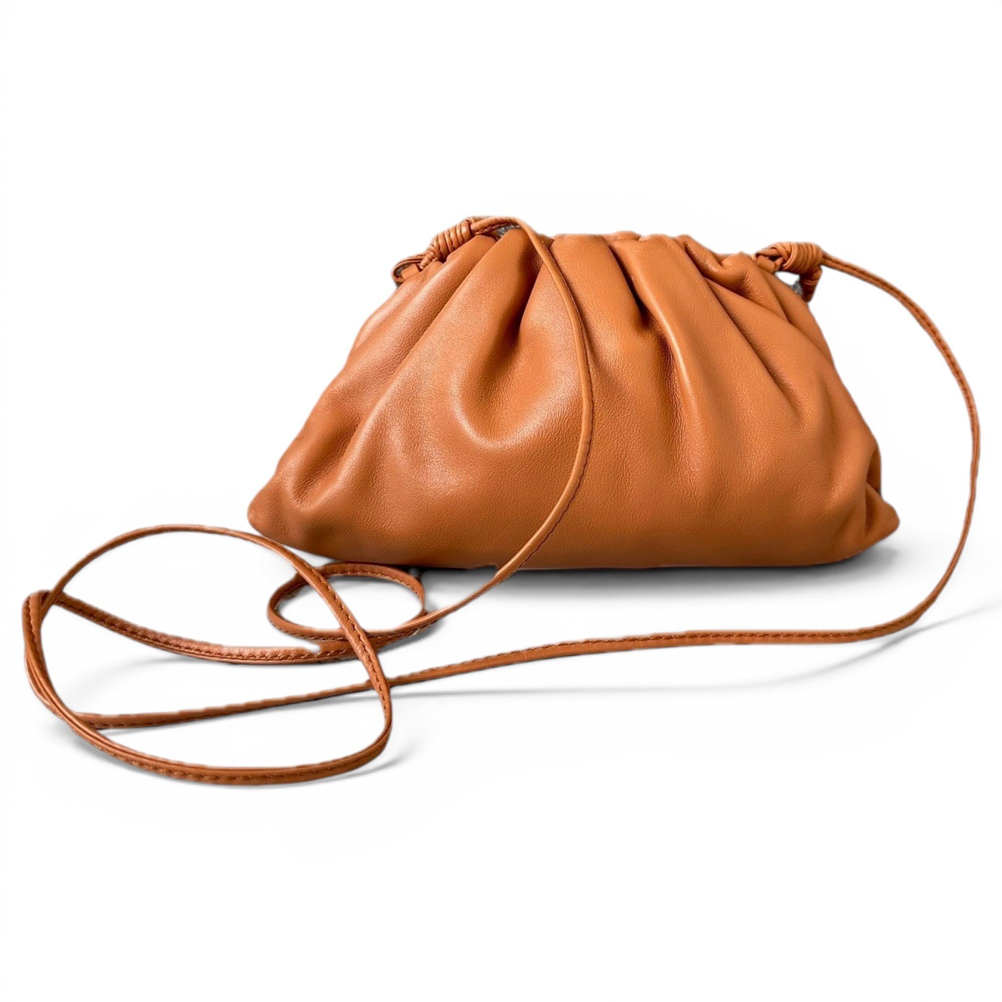 Pouch leather handbag