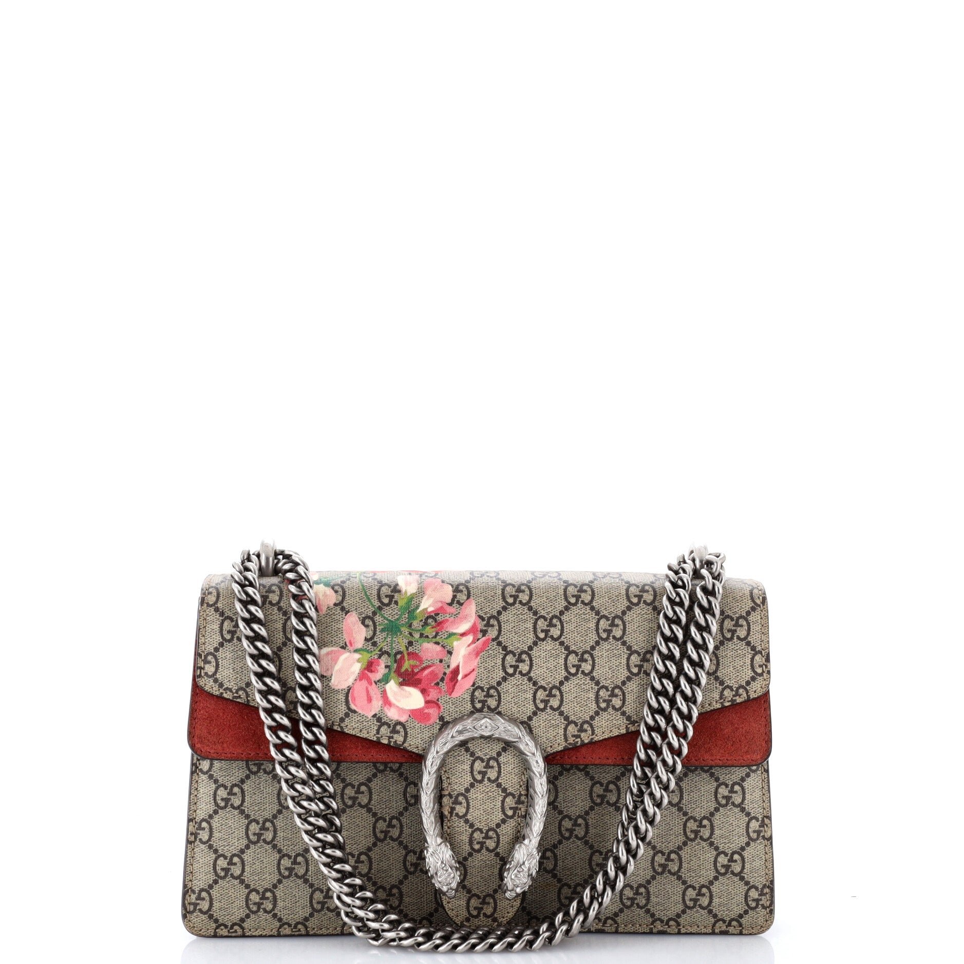 Dionysus Bag Blooms Print GG Coated Canvas Small