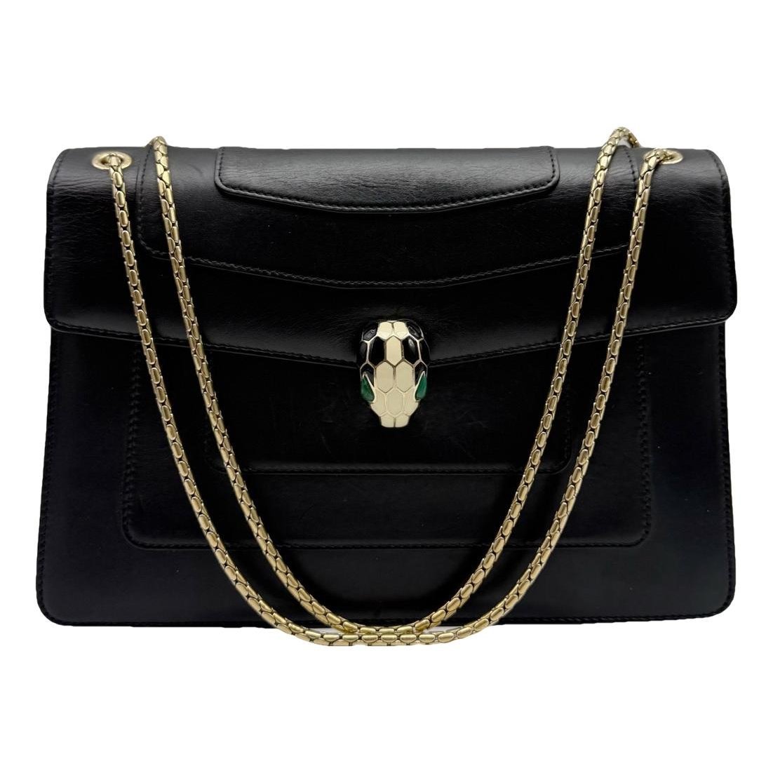 Serpenti leather handbag