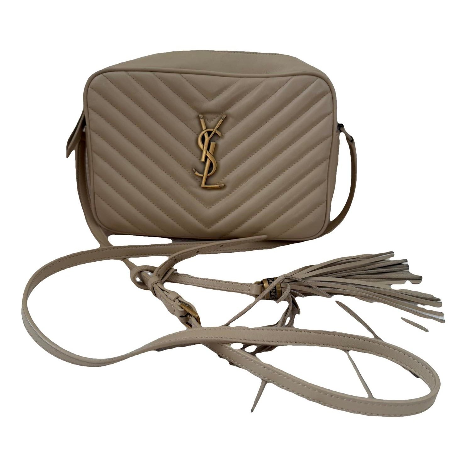 Camera Lou leather crossbody bag