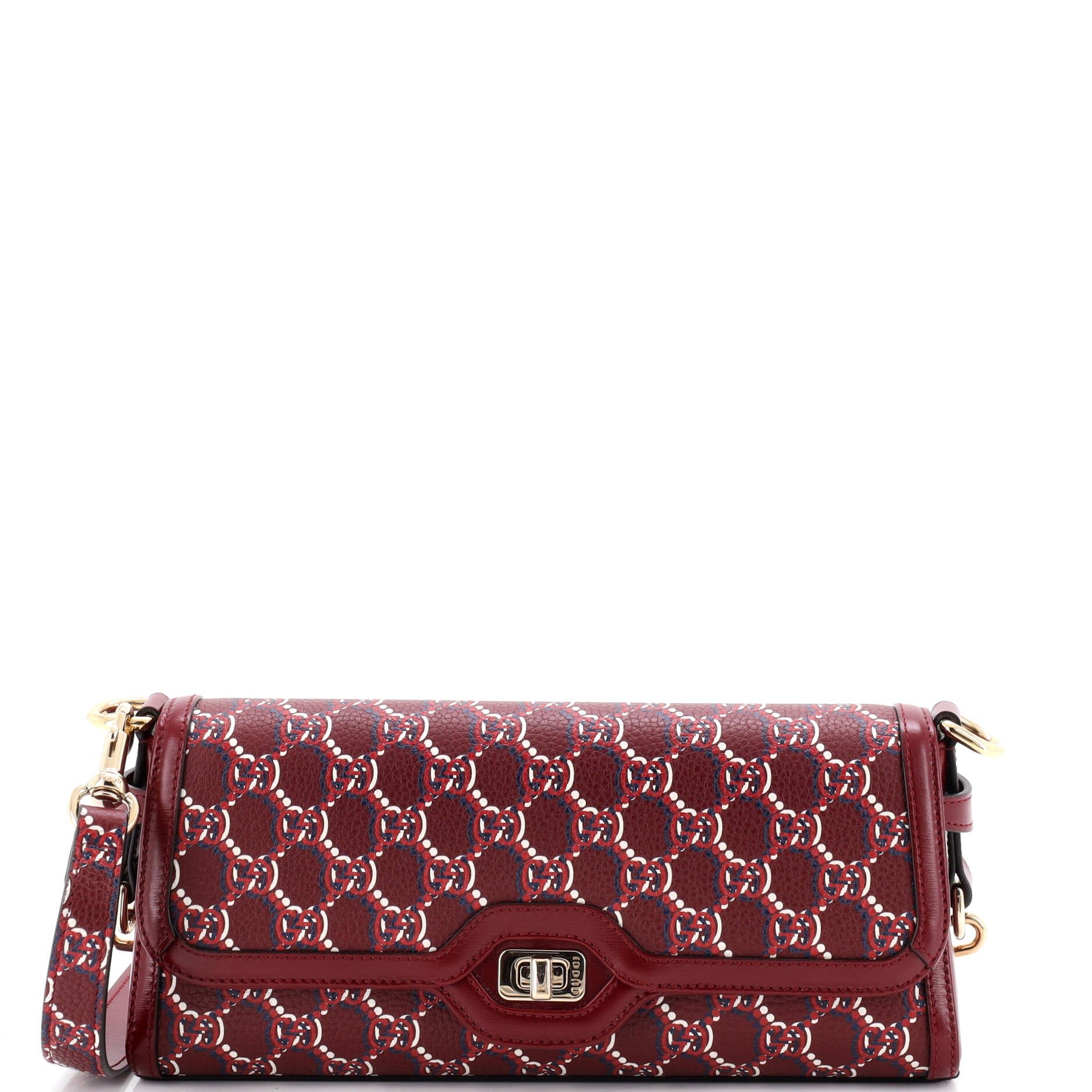 Luce Shoulder Bag Optical GG Printed Leather Small