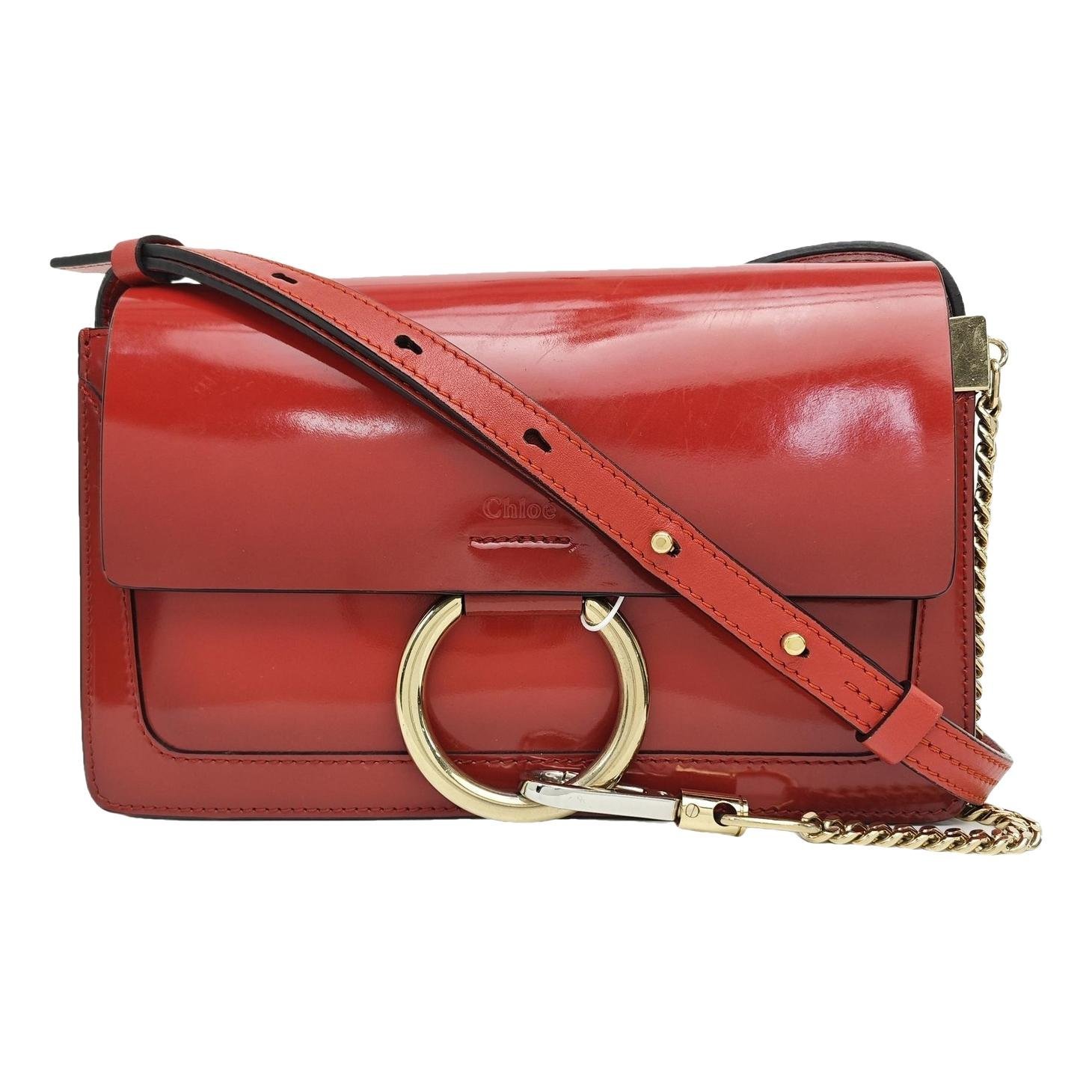 Faye patent leather handbag