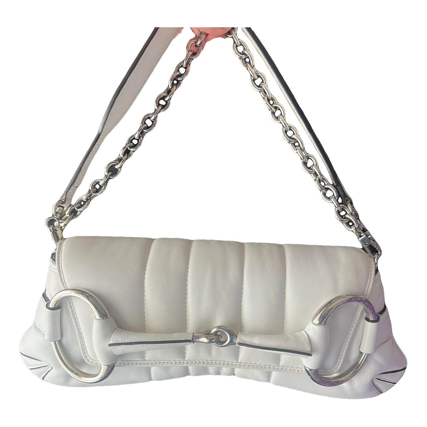 Leather clutch bag