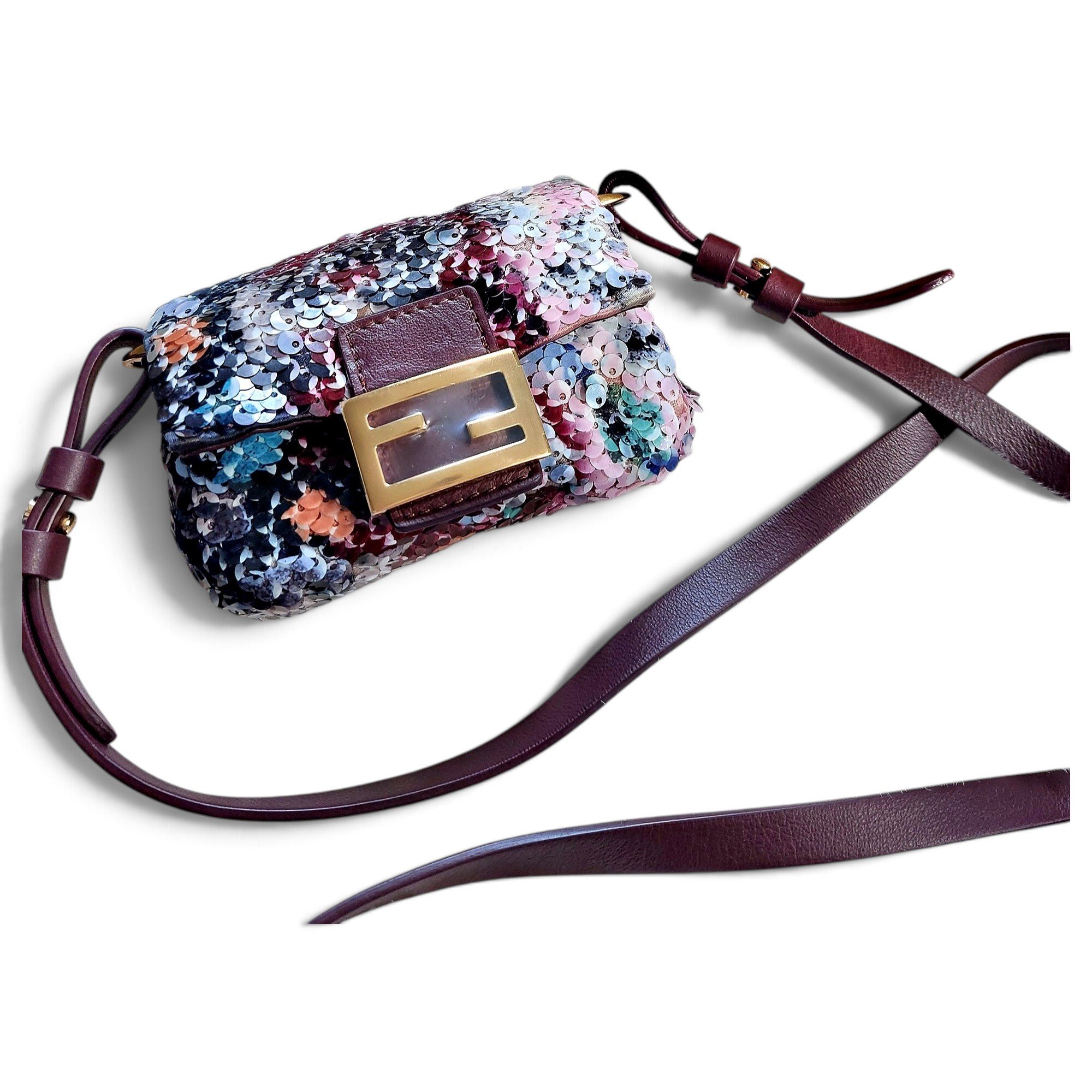 Baguette glitter handbag
