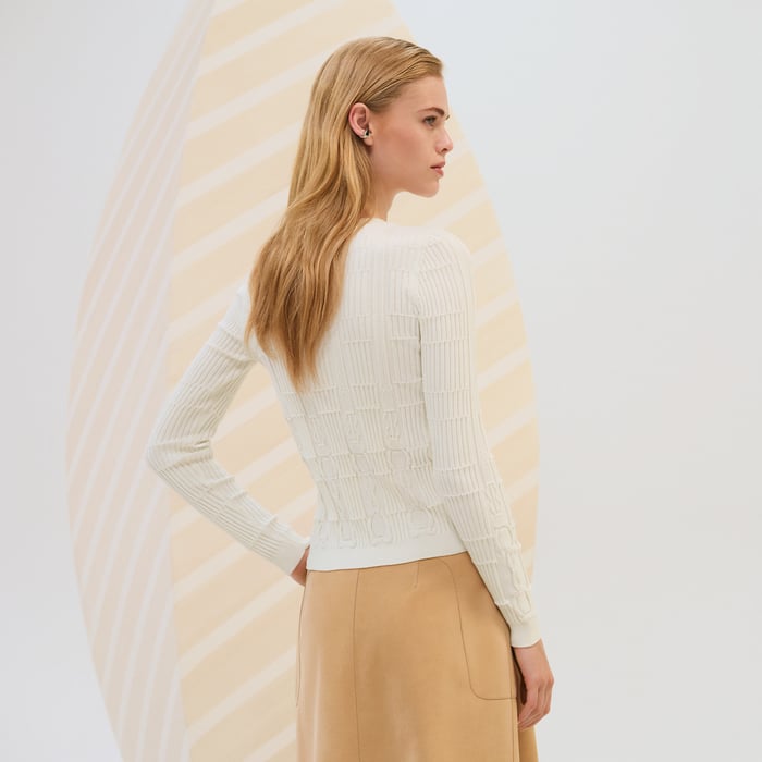 Blanc Cassé "Coaching" Long-sleeve Sweater