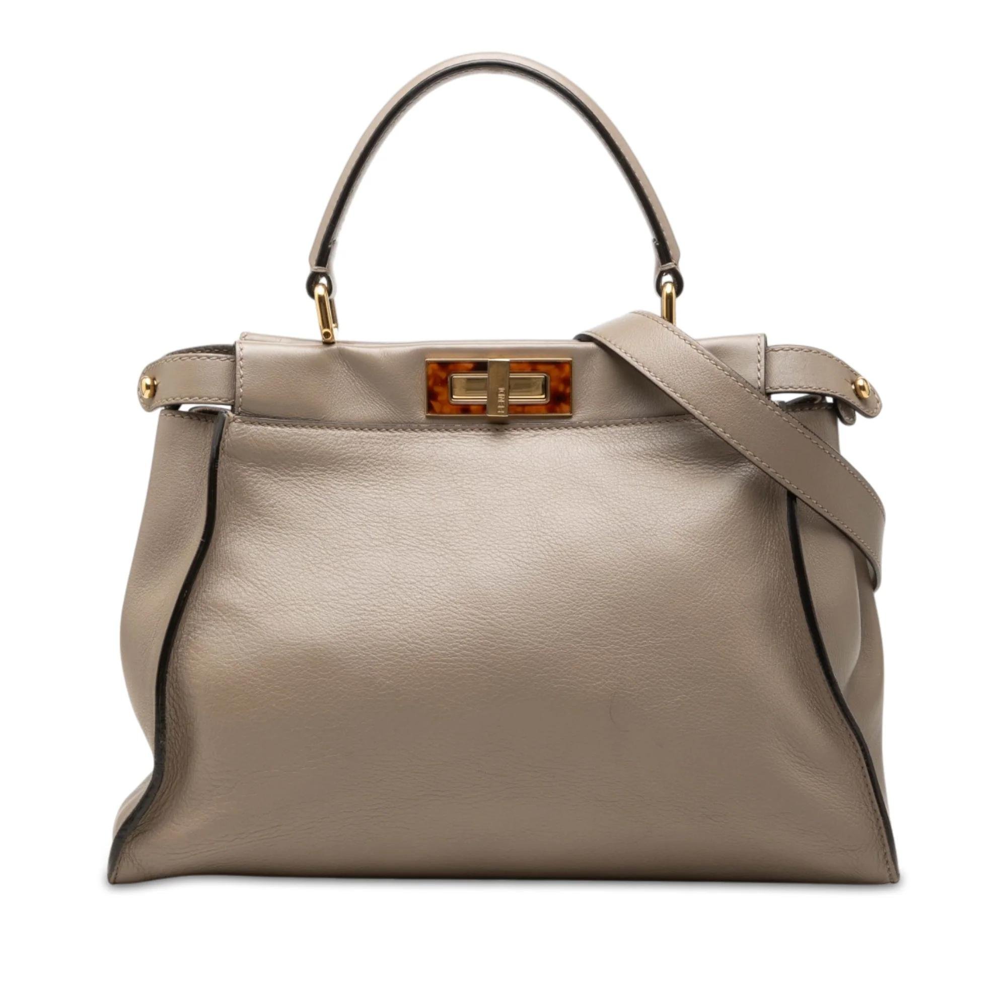 Peekaboo leather satchel