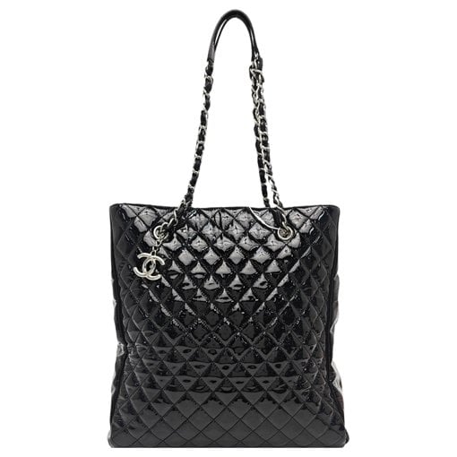 Patent leather handbag