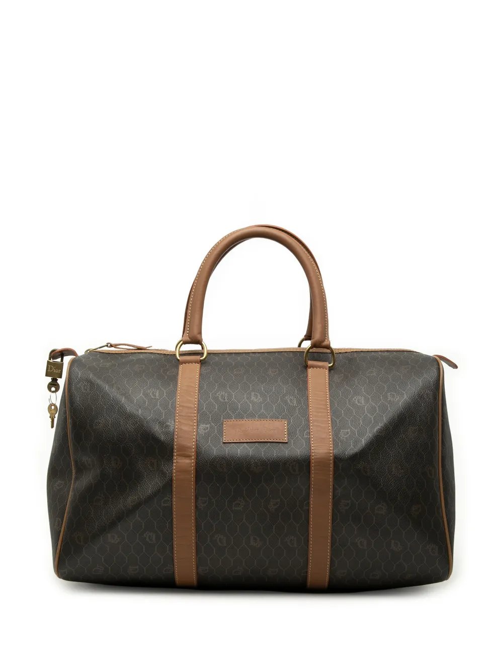 20th Century Honeycomb Coated Canvas boston bag