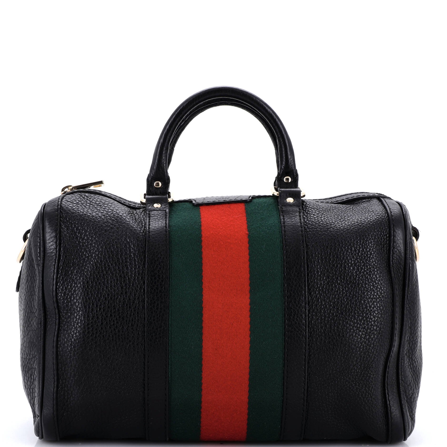 Vintage Web Boston Bag Leather Medium