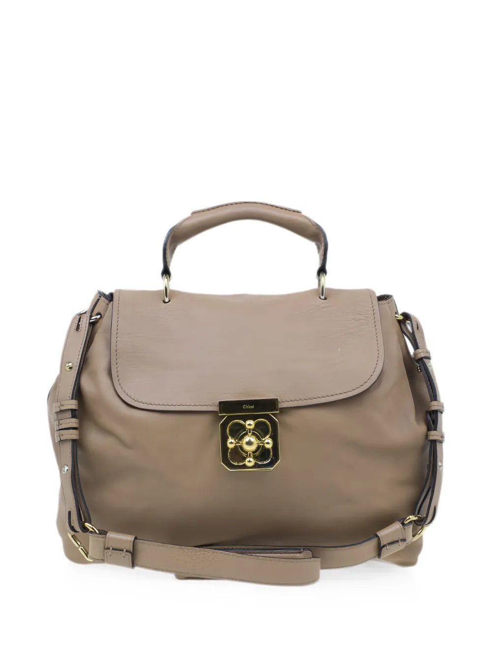 Elsie leather top handle satchel bag