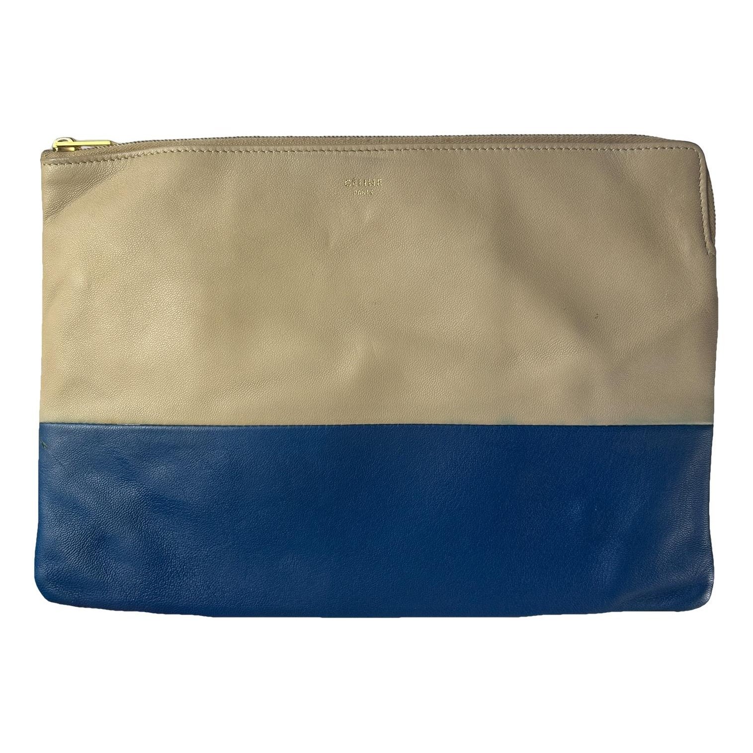 Leather clutch bag