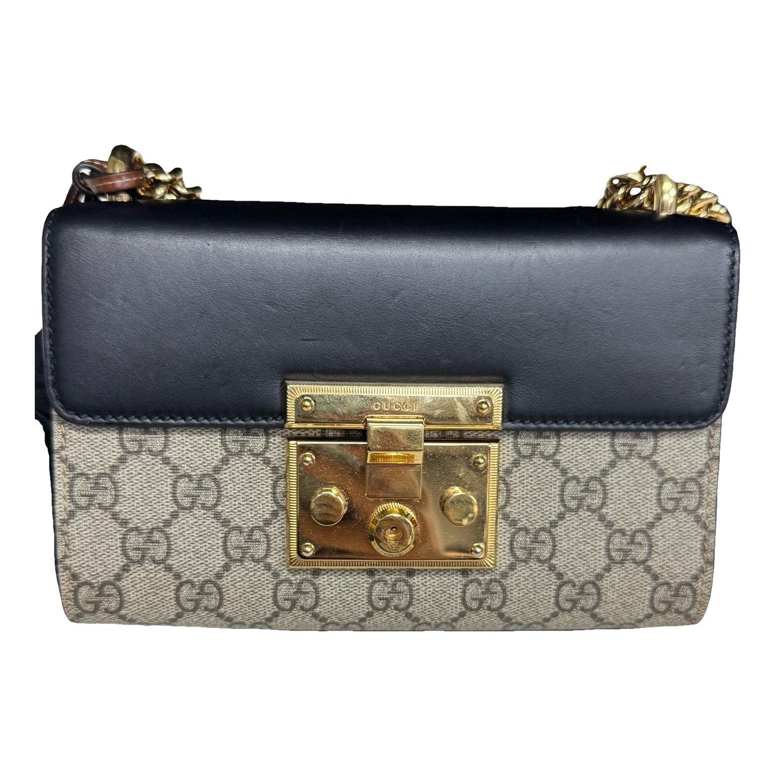 Padlock leather handbag