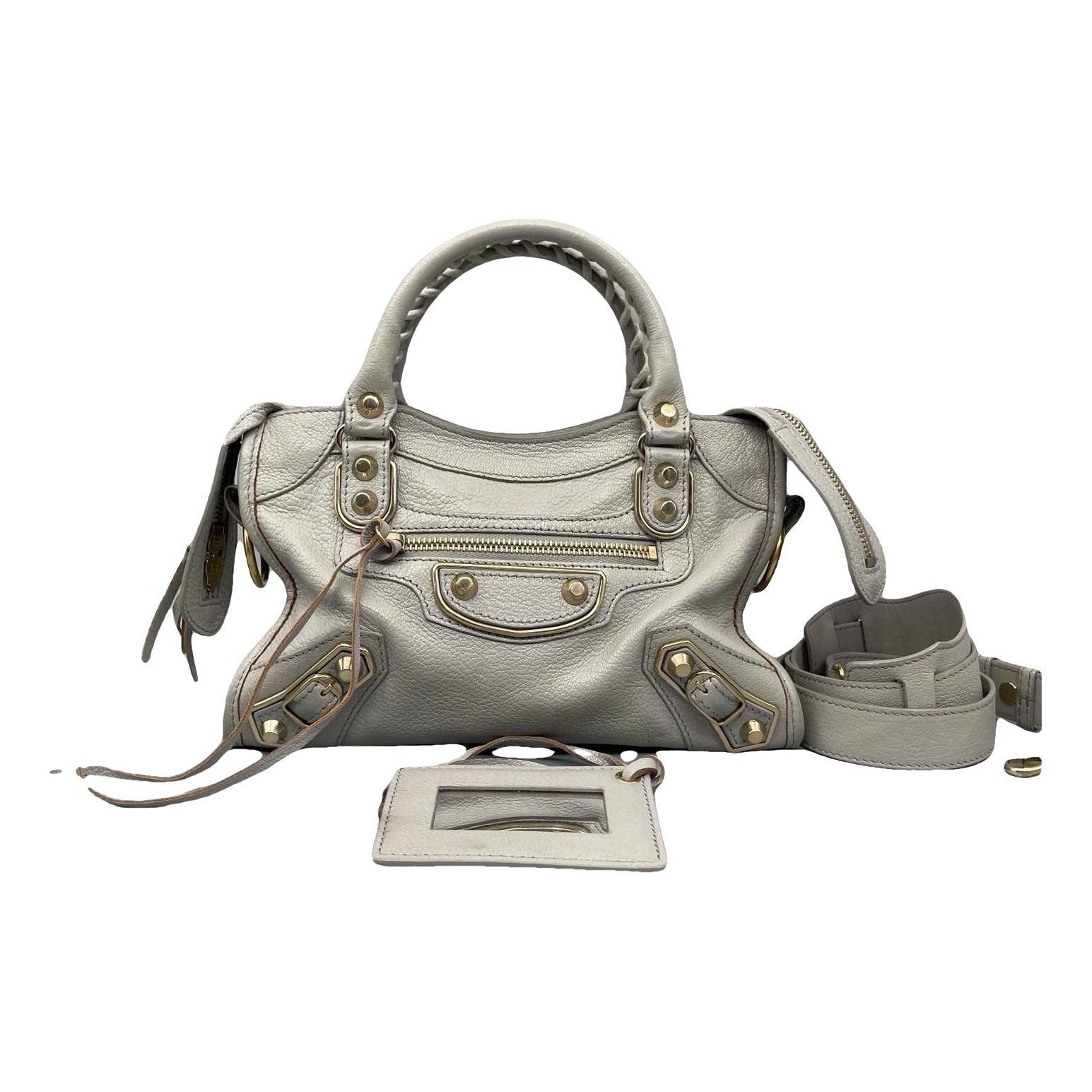 City leather handbag