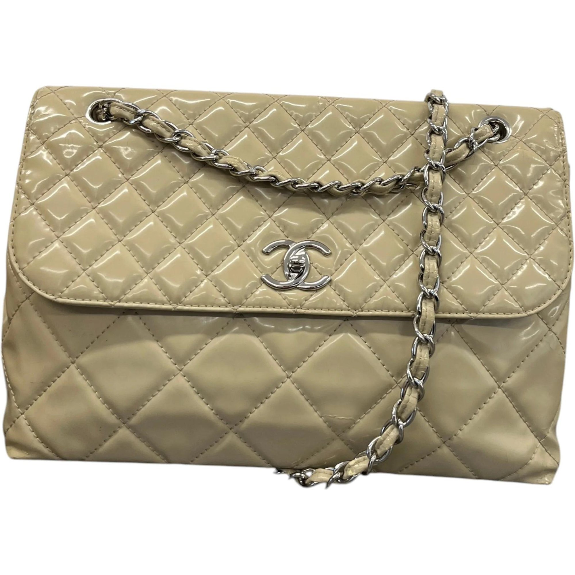 Patent leather handbag