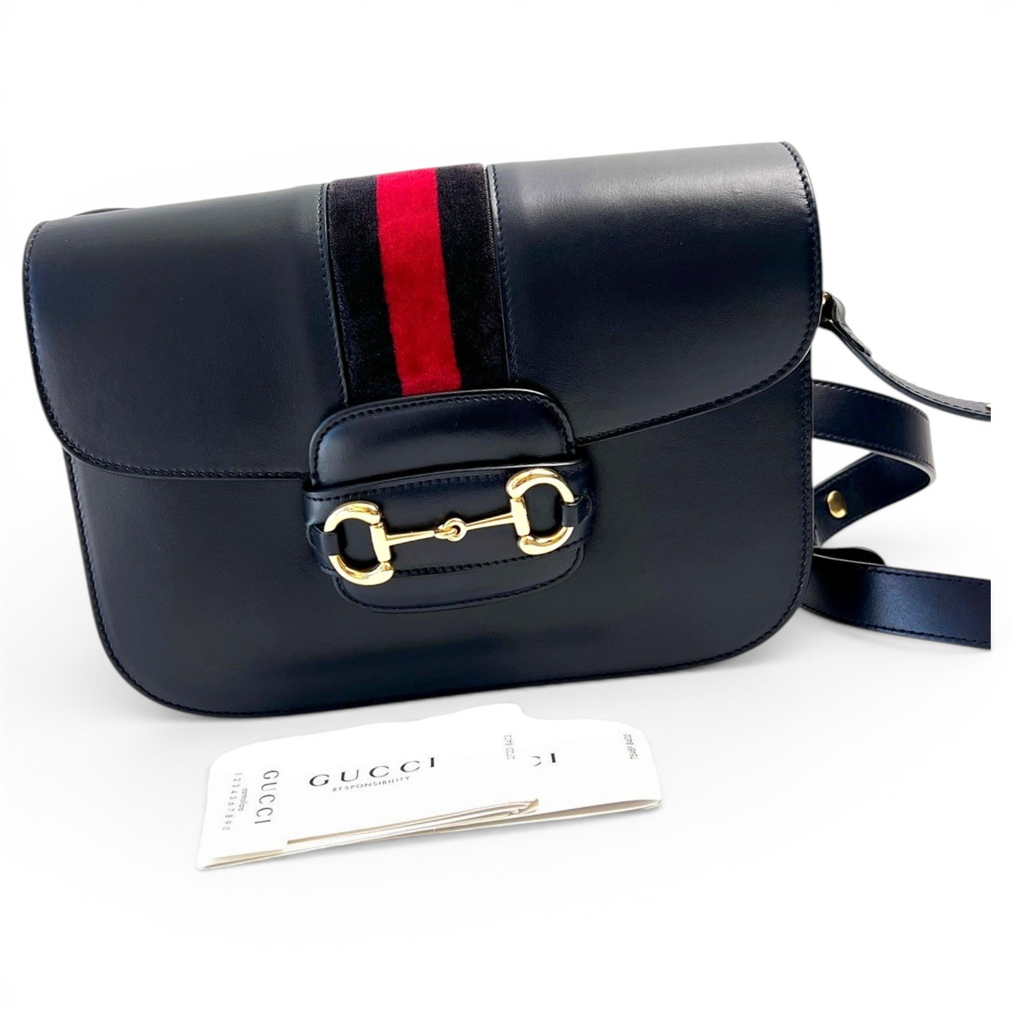 Horsebit 1955 Flap leather handbag