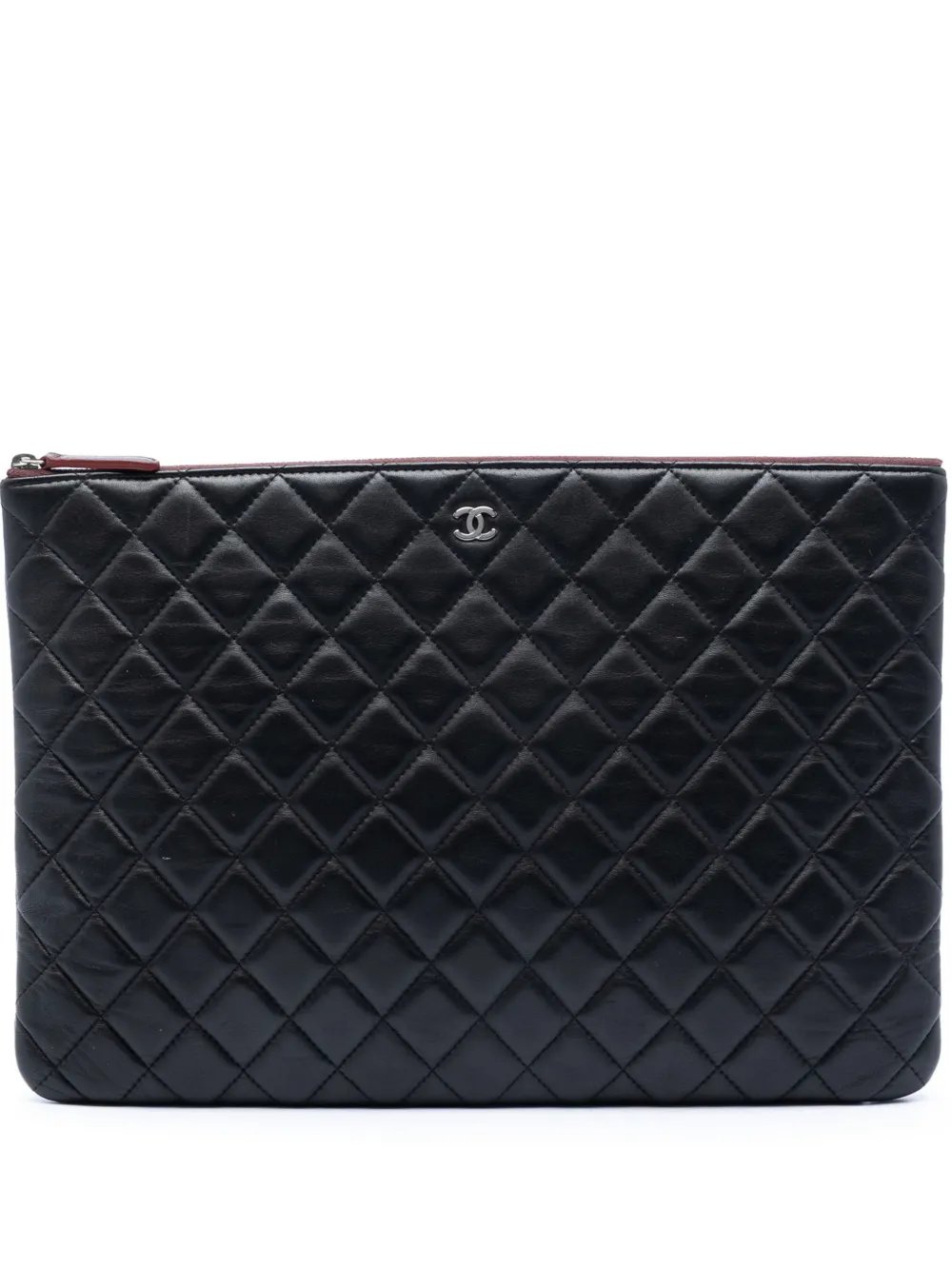 2013-2014 Large Quilted Lambskin O Case clutch bag