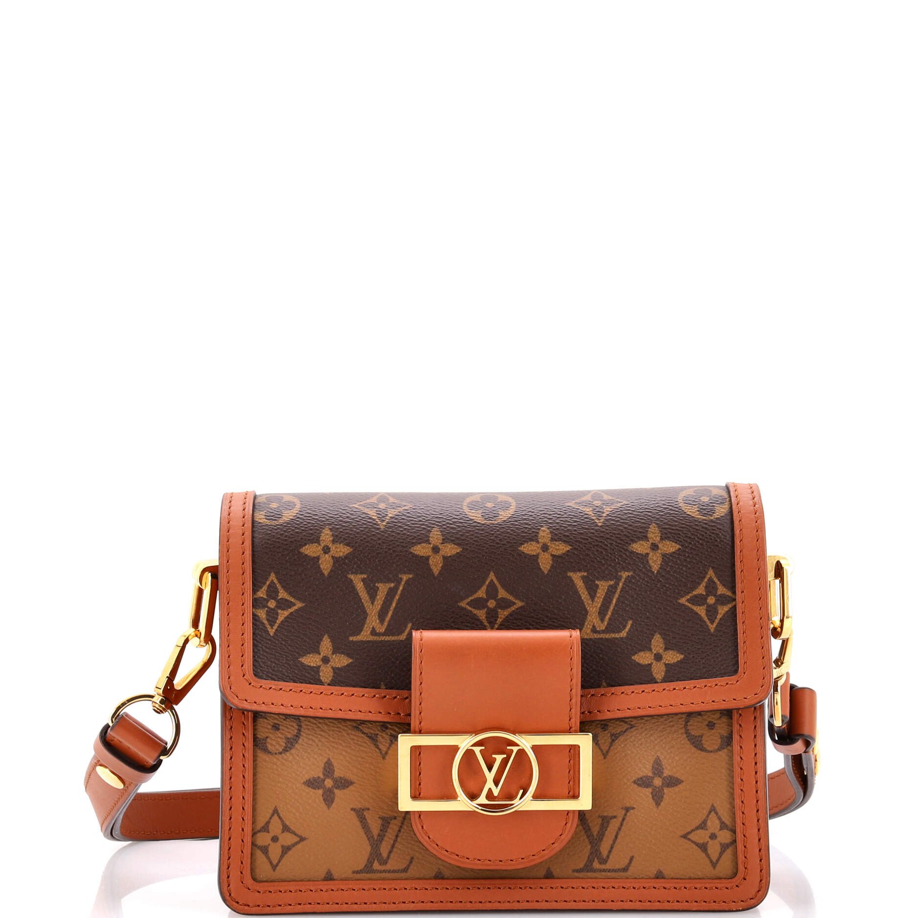 Louis Vuitton Dauphine Shoulder Bag Reverse Monogram Canvas Mini