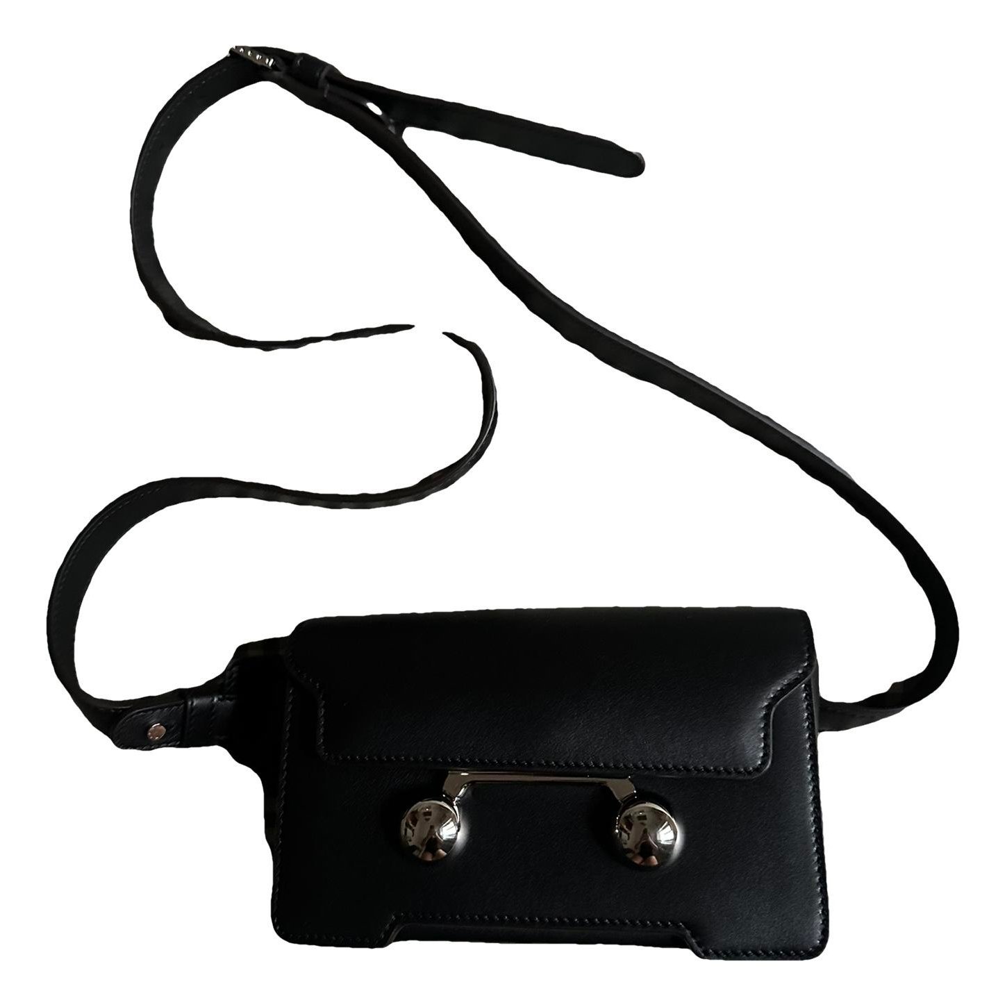 Trunk leather crossbody bag