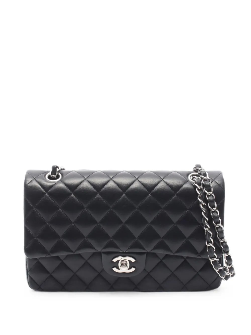 matelassé double flap shoulder bag