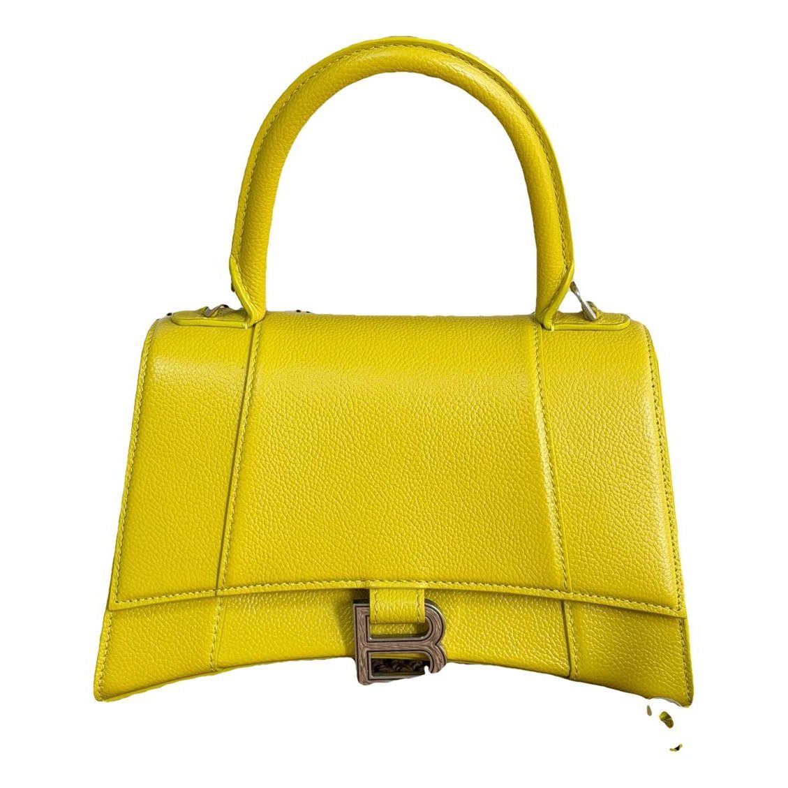 Hourglass leather handbag