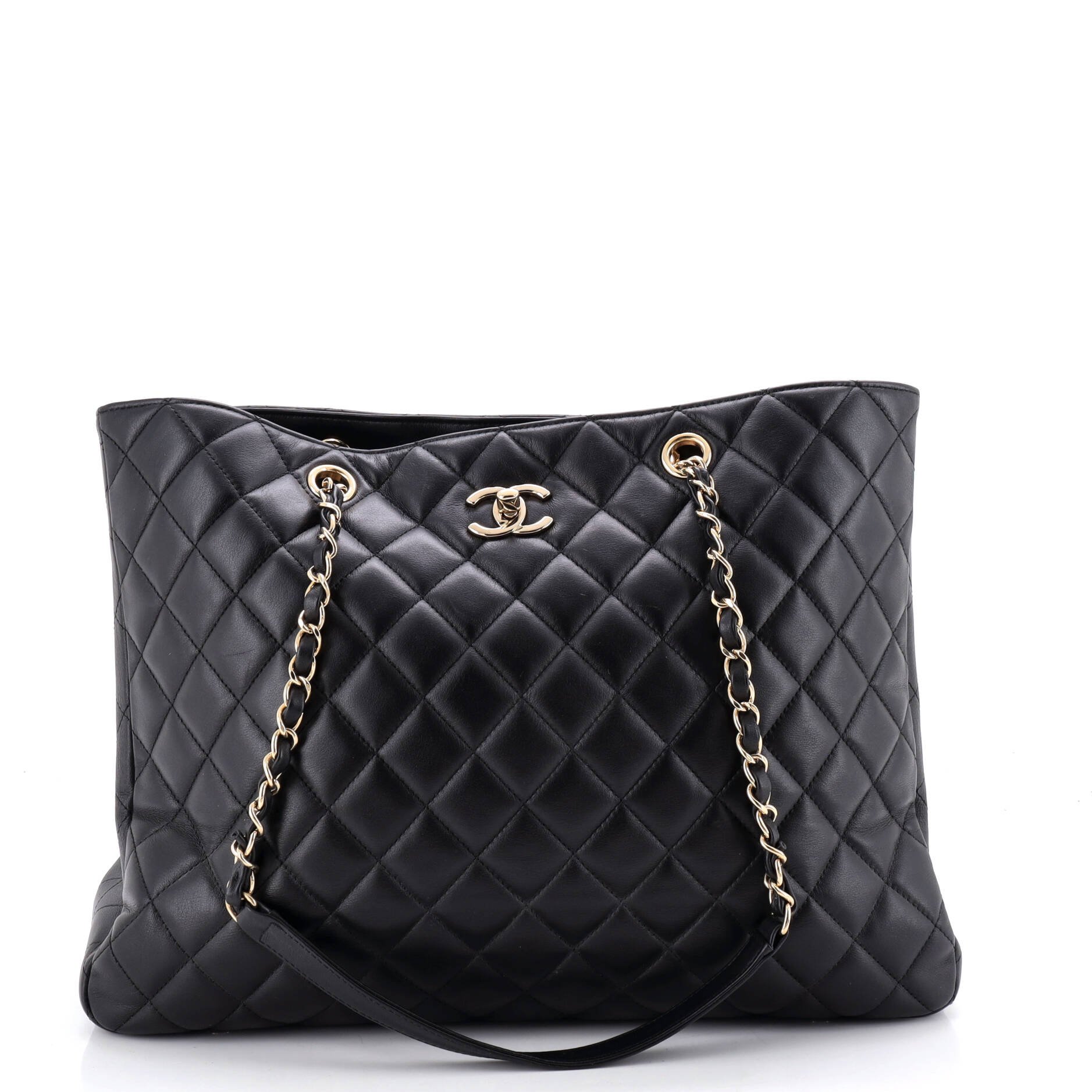 Classic CC Shopping Tote Quilted Calfskin Large