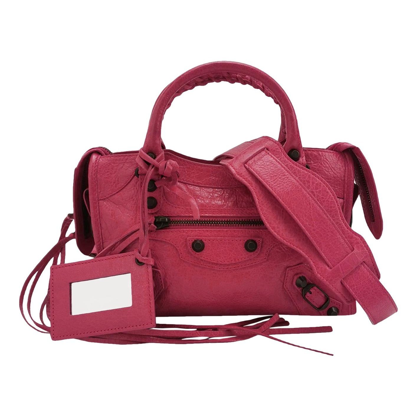 City leather handbag
