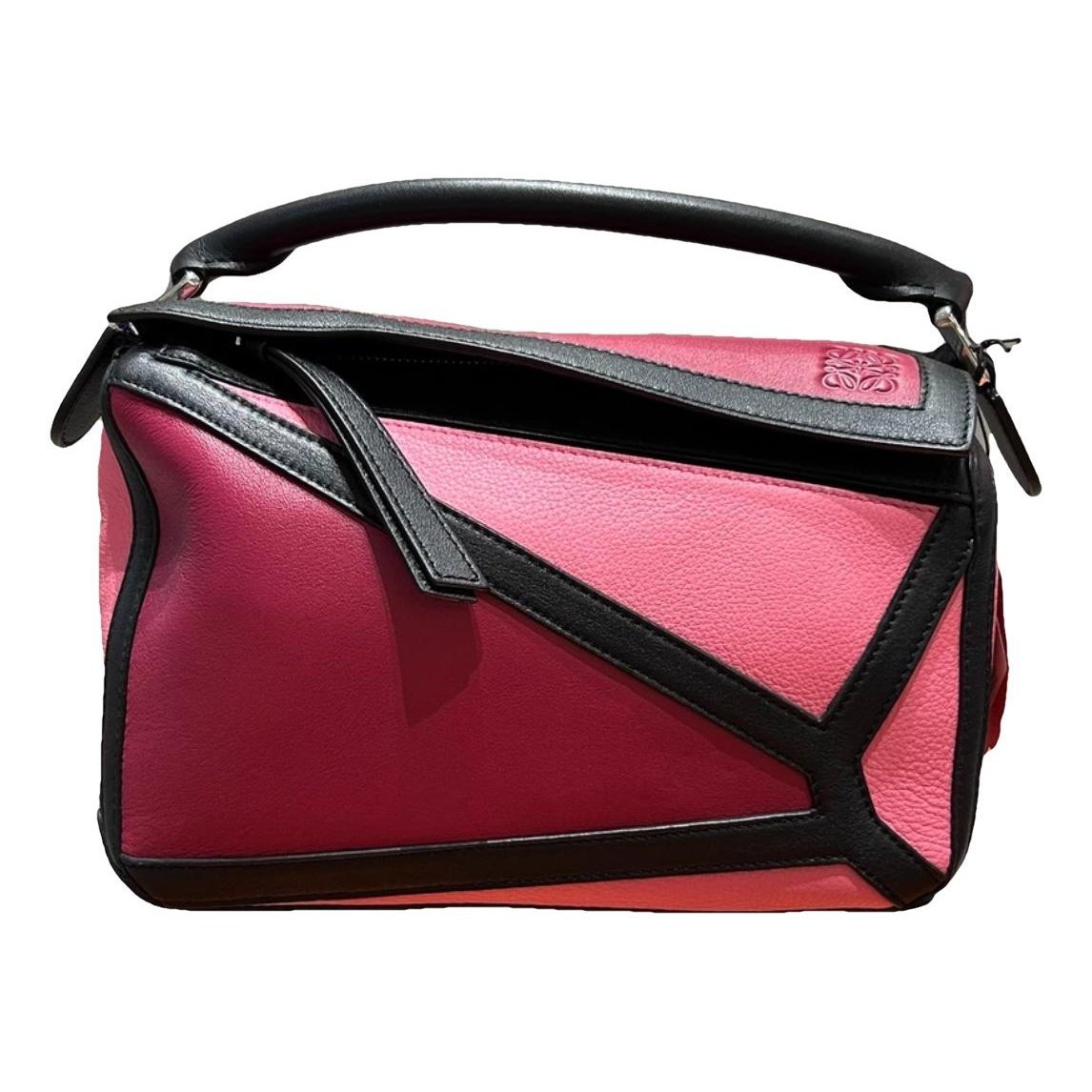 Puzzle leather handbag