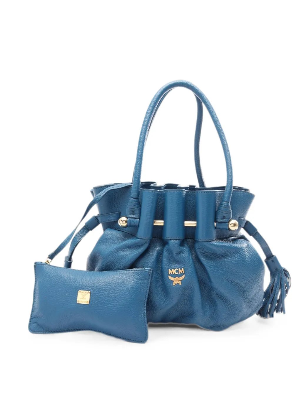 2000s tassel-detail leather shoulder bag
